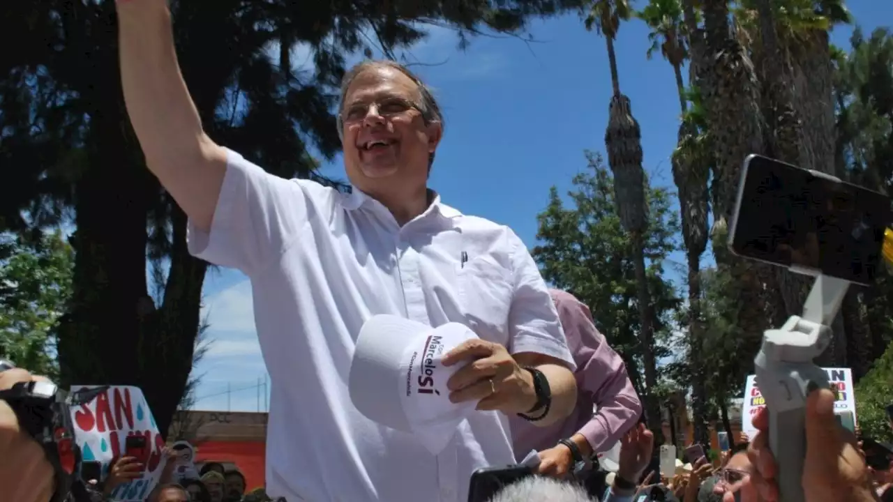 Marcelo Ebrard promete resolver problema del agua en SLP y un sistema de salud universal