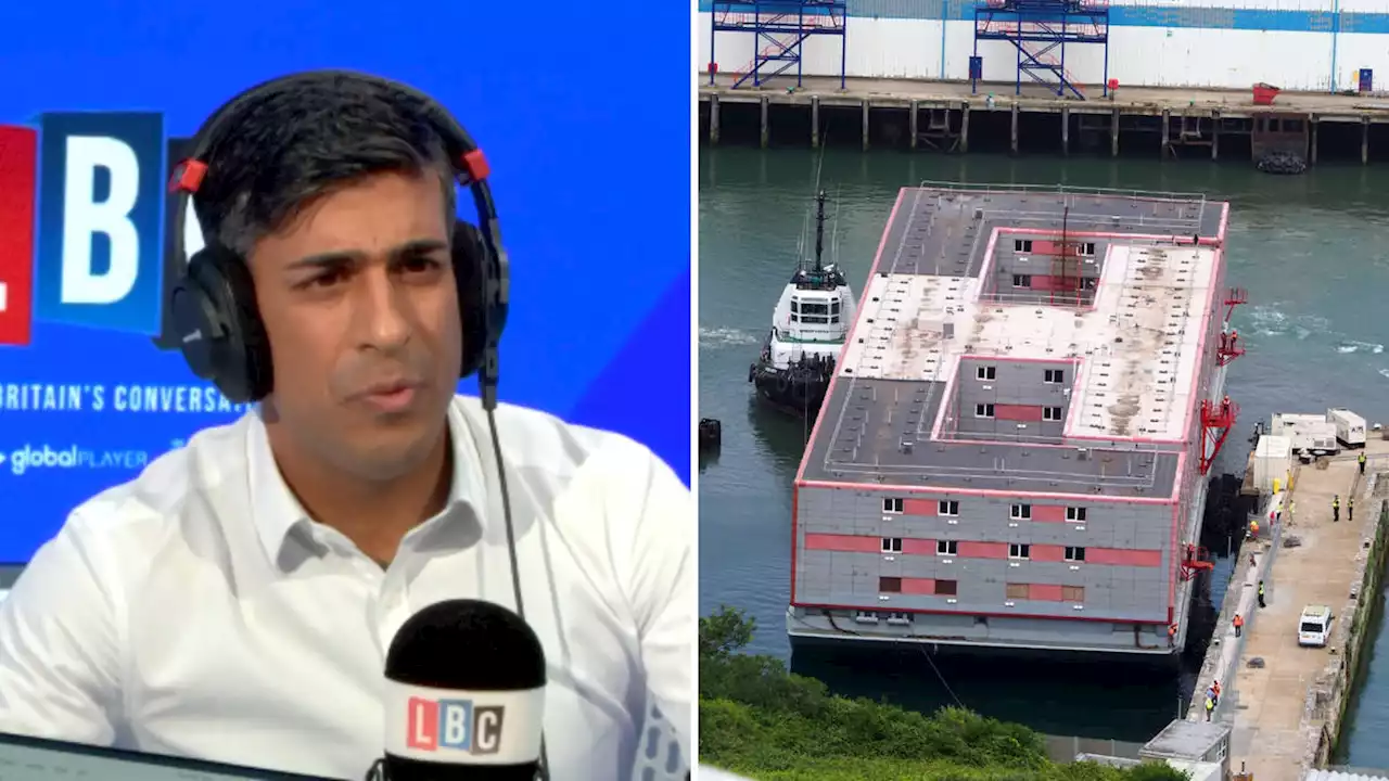 'People are going to be put on it': Rishi Sunak defends Bibby Stockholm migrant barge insisting it is 'not a shambles'