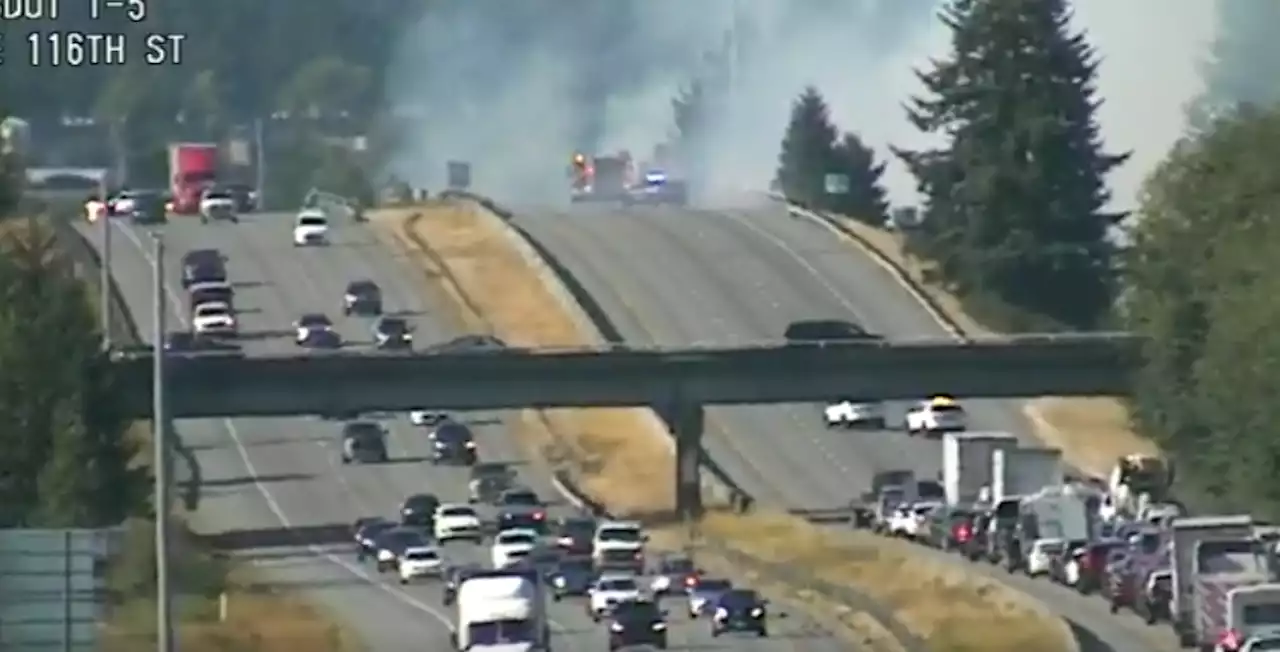 100+ firefighters put out miles-long brush fires, shut down I-5 in Marsyville