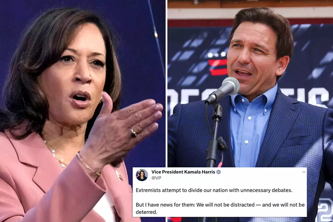 VP Kamala Harris slaps down Ron DeSantis’ invite to hash out Florida slavery curriculum dustup