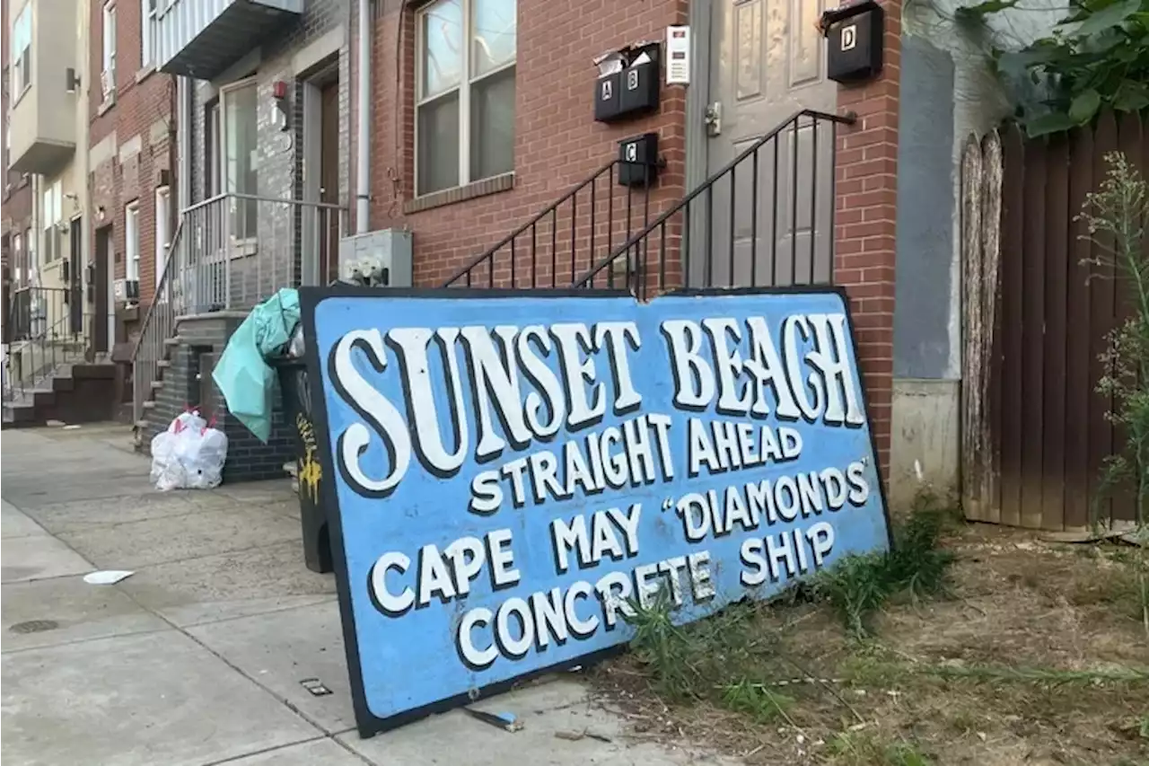 Stolen Cape May ‘Diamonds’ Sunset Beach sign found in North Philly trash heap