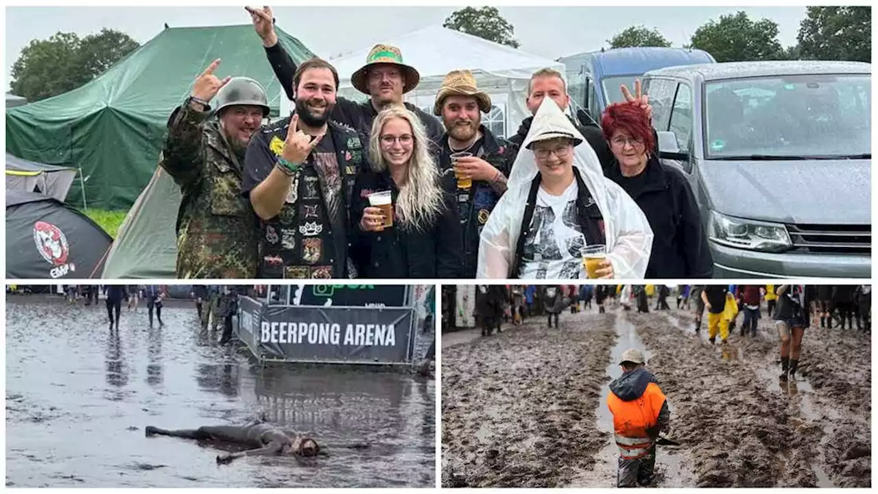 Wacken 2023 versinkt im Schlamm: Odyssee kann Chiemgauer „Metallheads“ nicht stoppen