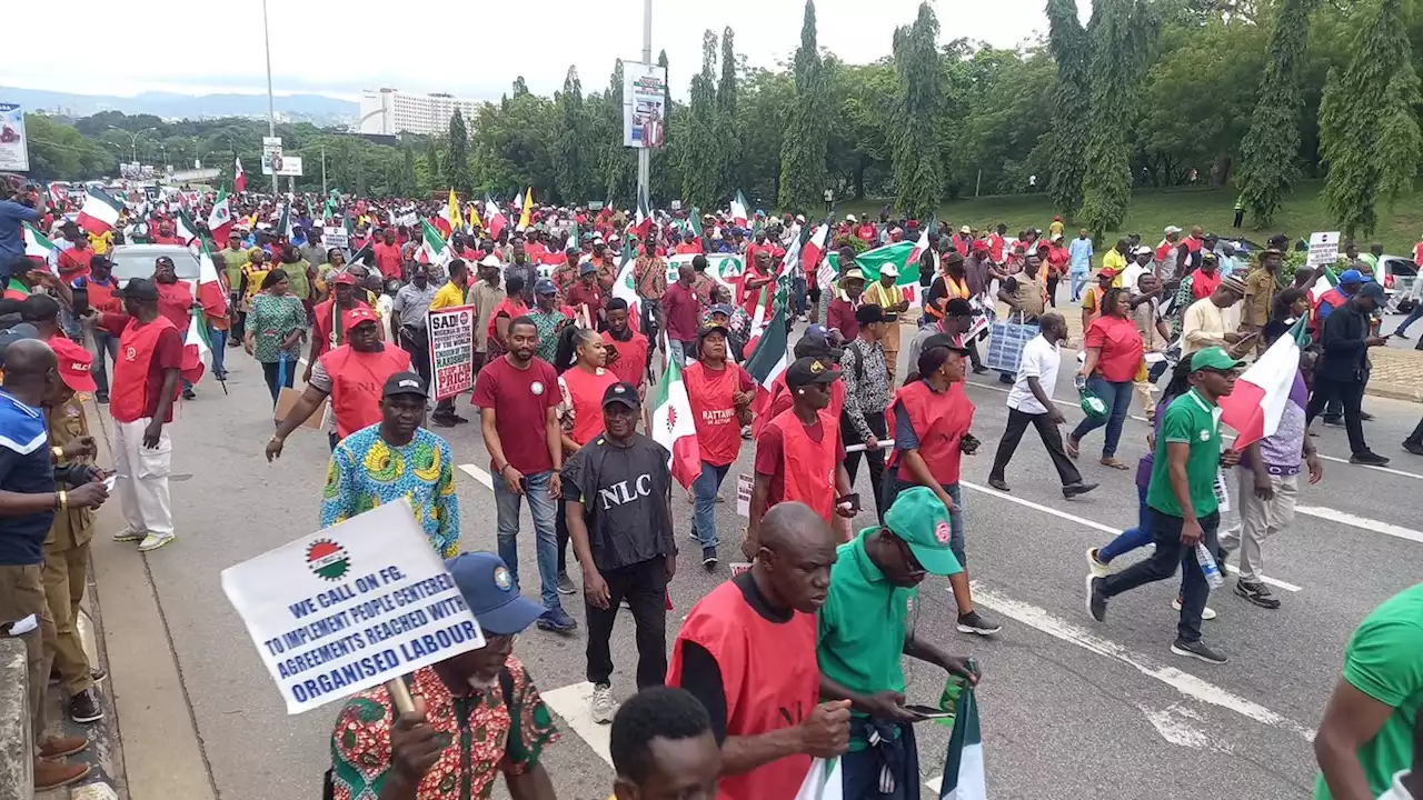 Unionists, Residents Troop Out For Protest In Abuja Over Tinubu’s 'Anti-People' Policies | Sahara Reporters