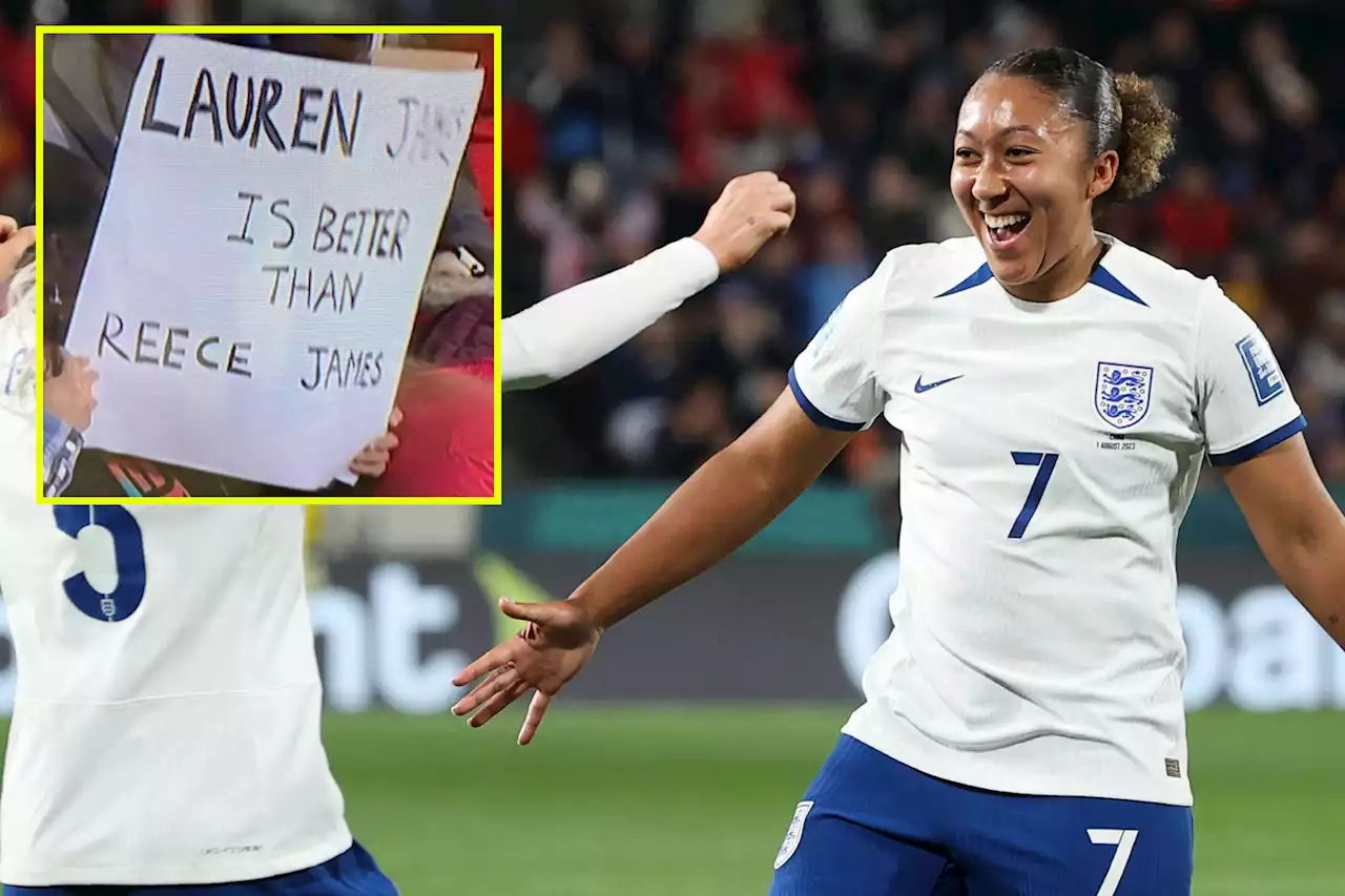 'Lauren James is better than Reece James' - Fan holds banner as Chelsea star thrills