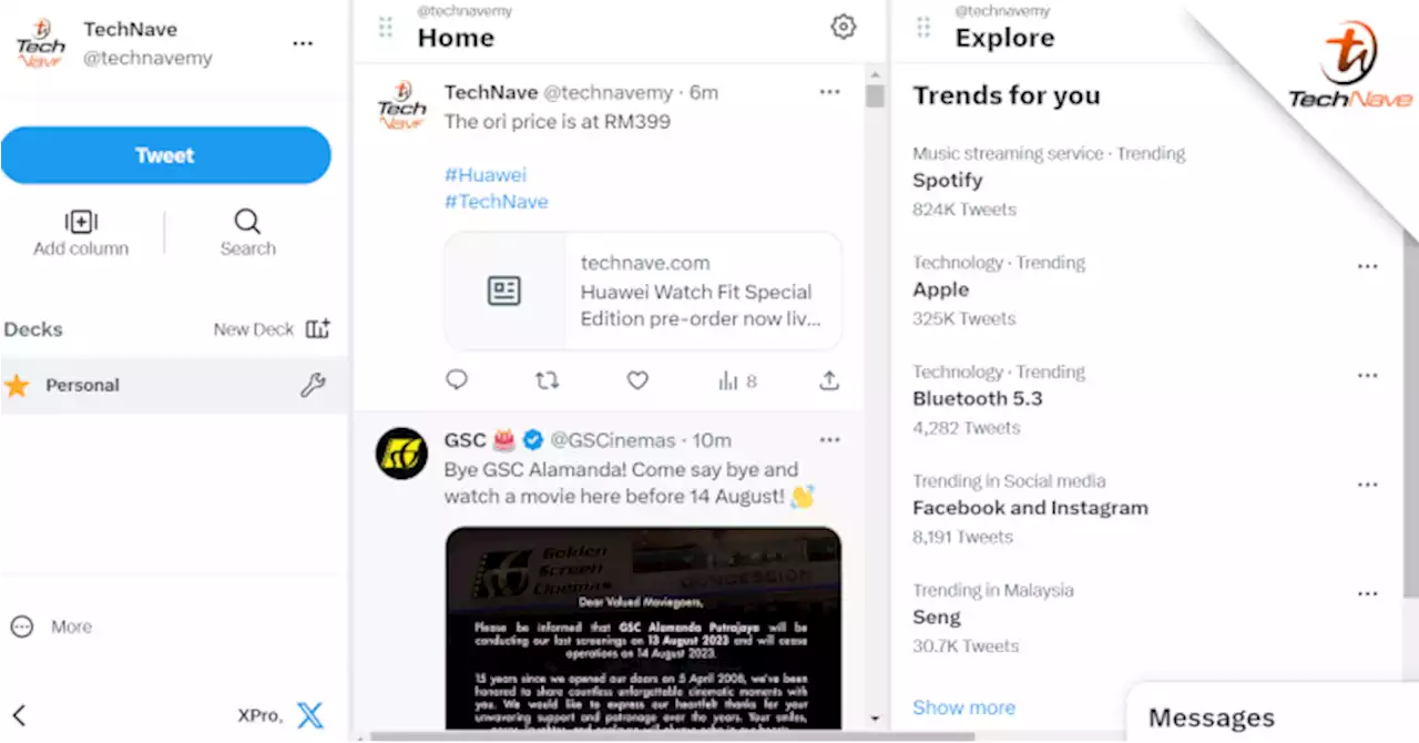 TweetDeck has a new name: XPro | TechNave