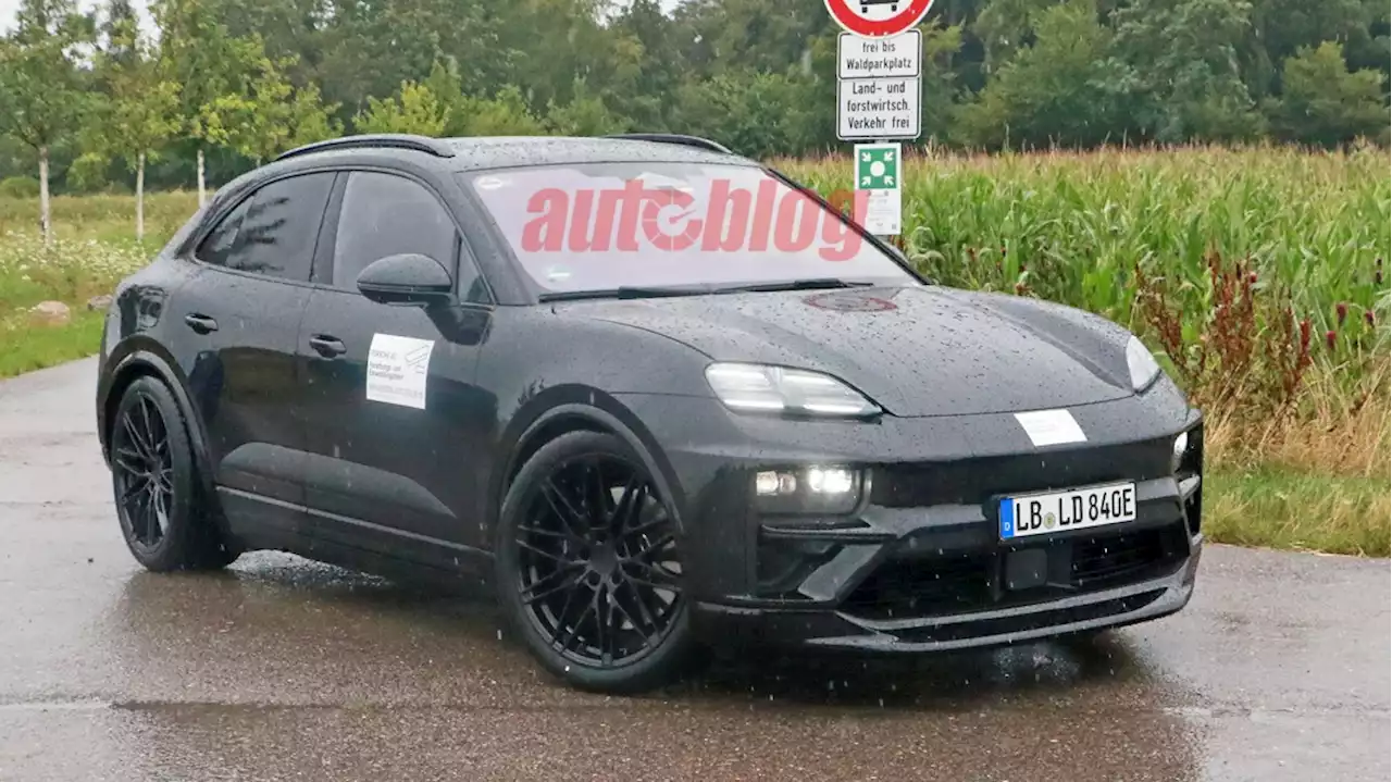 Porsche Macan EV spy photos show it nearly undisguised - Autoblog