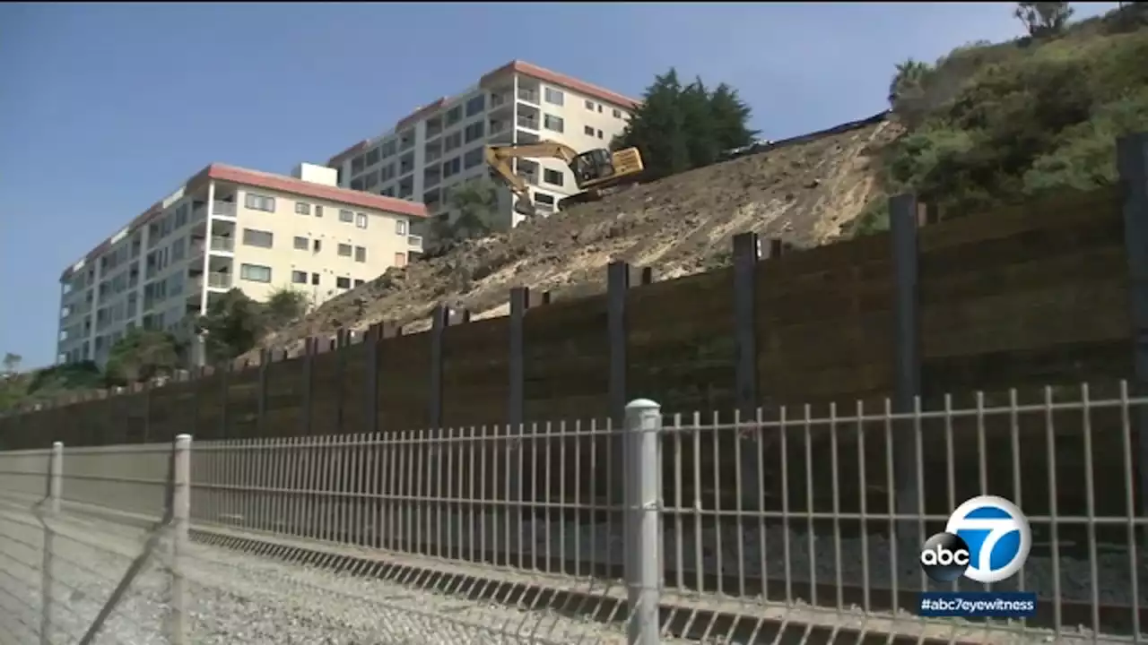 Work to stabilize hillside behind Casa Romantica put on hold due to Hurricane Hilary