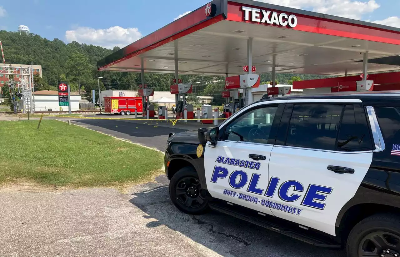 Gunfire erupts at Alabaster Texaco gas pumps; 1 injured, 1 detained for questioning