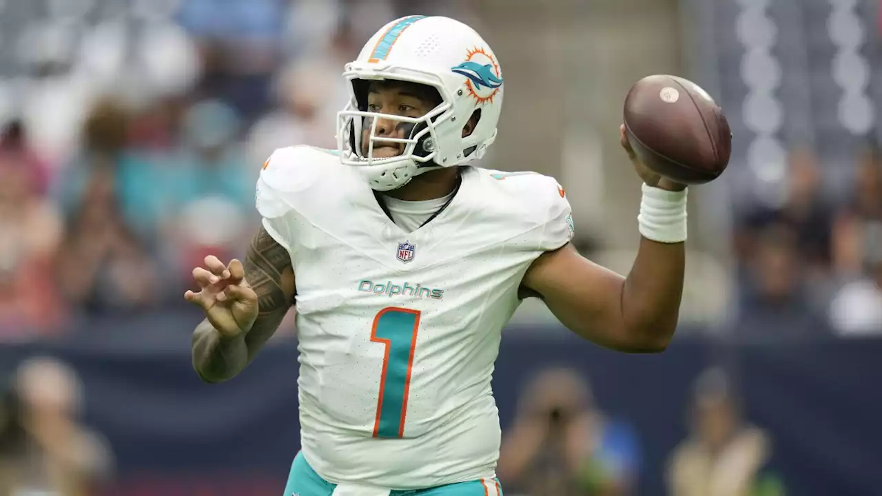 Tua Tagovailoa rebounds after interception to help Dolphins beat Texans 28-3