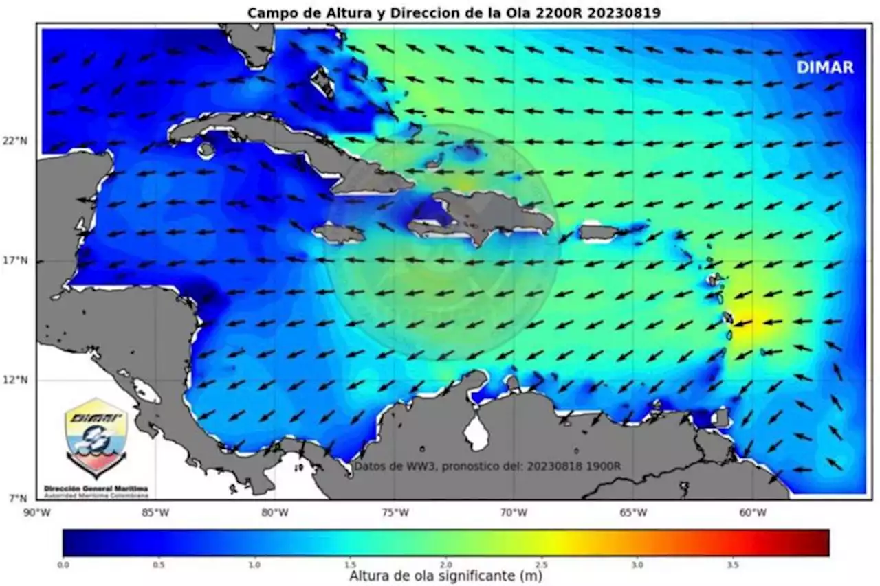 Advierten aumento de lluvias y altura del oleaje por perturbación tropical en el Caribe