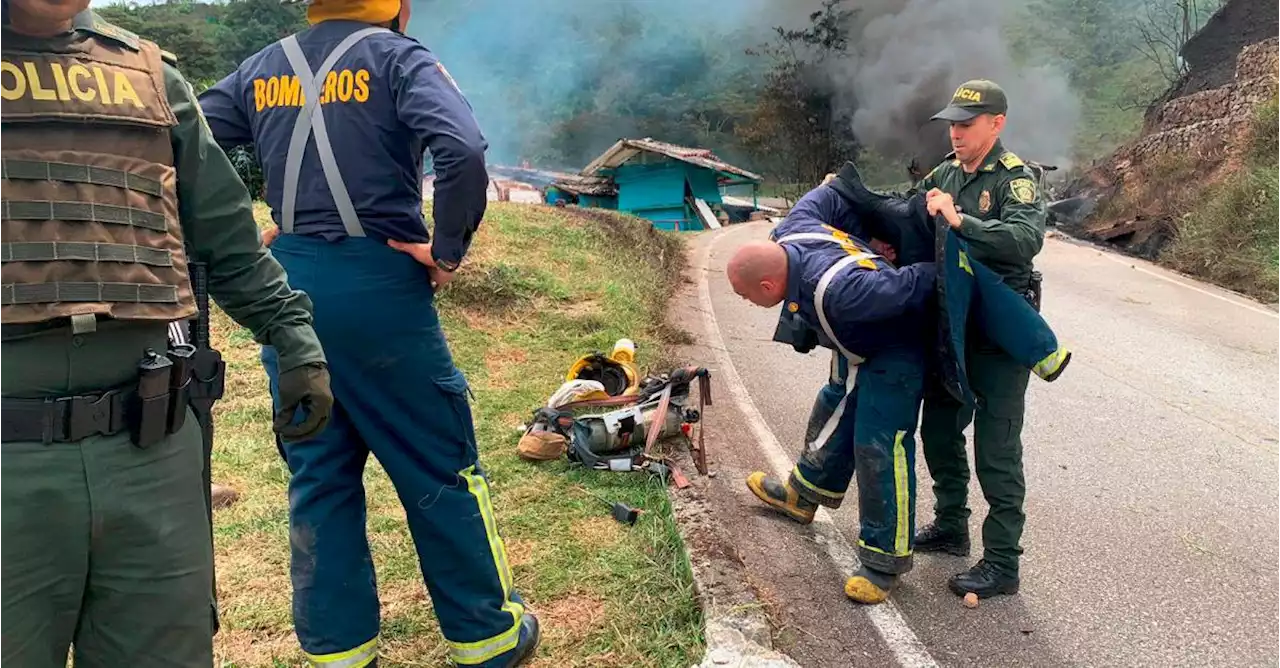 Emergencia en la vía Guatapé-San Rafael: explotó camión de gas y hay al menos nueve heridos