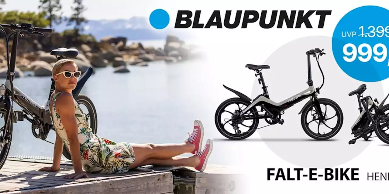 Starkes E-Faltbike von Blaupunkt im Angebot: Jetzt 400€ + Versandkosten sparen