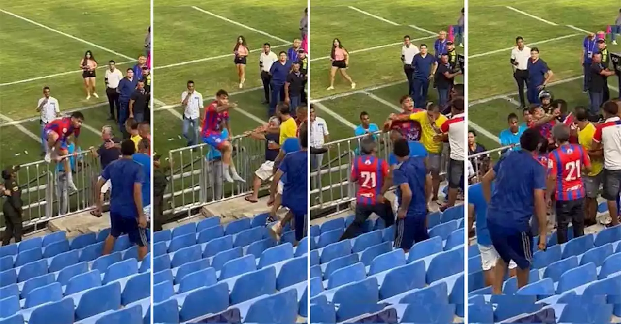 Lo que pasó con Ricardo Márquez y un hincha del Unión en el estadio Sierra Nevada