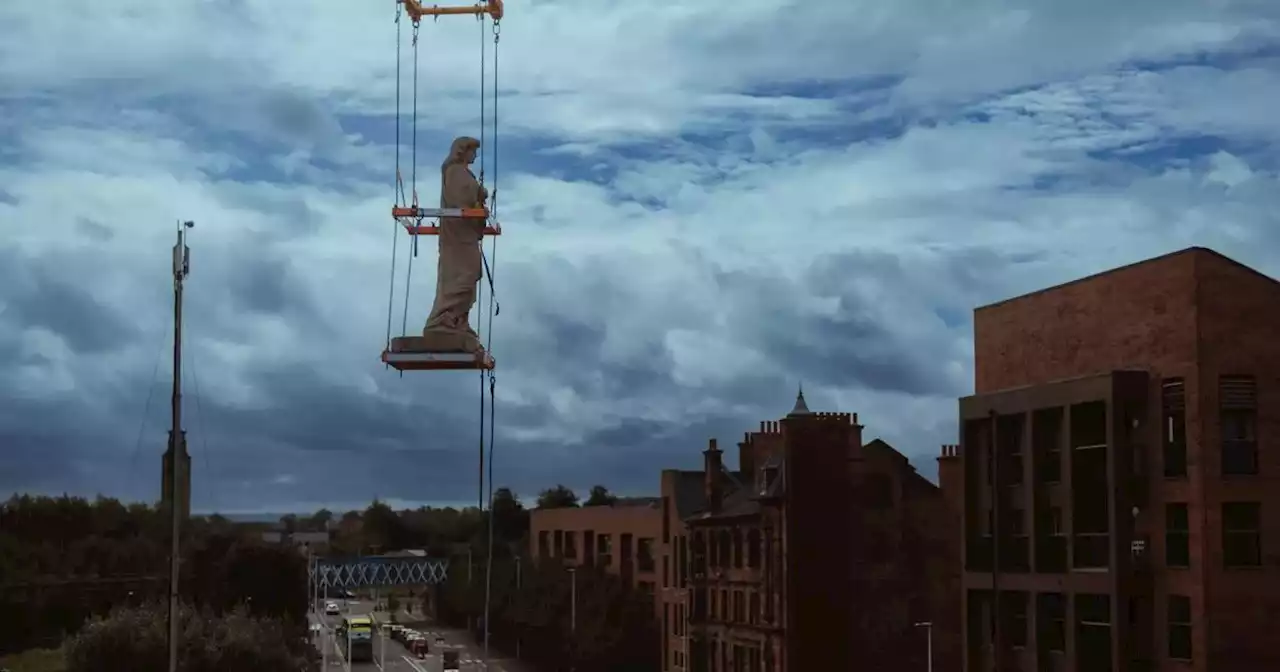 Famous statues return to roof of Glasgow theatre as they were 145 years ago