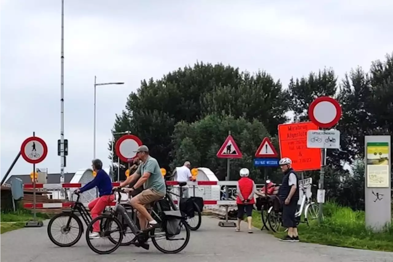 Toeristen moeten nog even geduld oefenen: Mirabrug nog weekje afgesloten