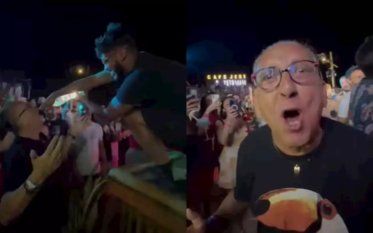 Vídeo! Galvão Bueno vira bebida em balada em Jericoacoara: 'Jeri enlouqueceu' | Celebridades