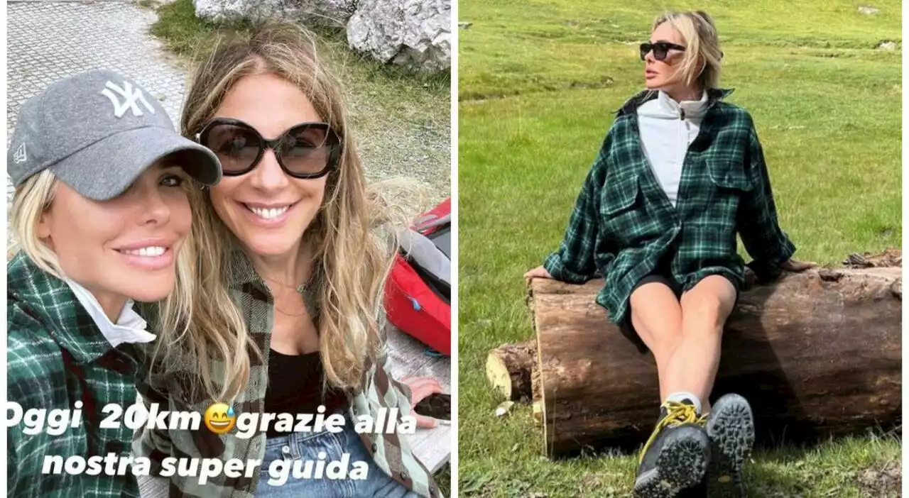 Ilary Blasi, tra i sentieri della montagna incontra la “belva” Fagnani: «La nostra super guida»