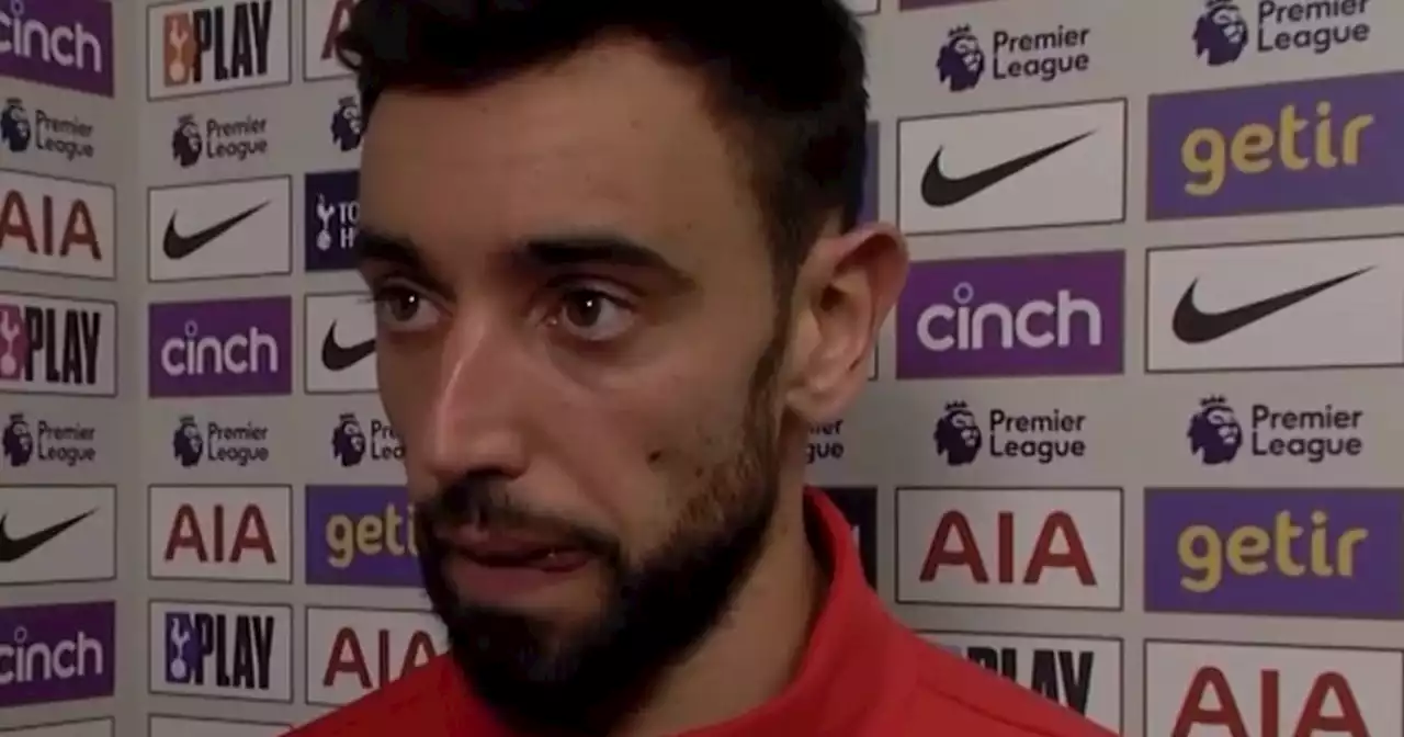 Man United captain Bruno Fernandes explains why he missed sitter vs Tottenham