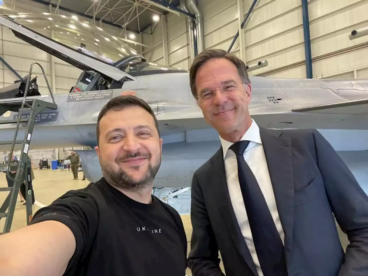 Smiling Zelensky reveals Ukraine's F-16 fighter-jet deal