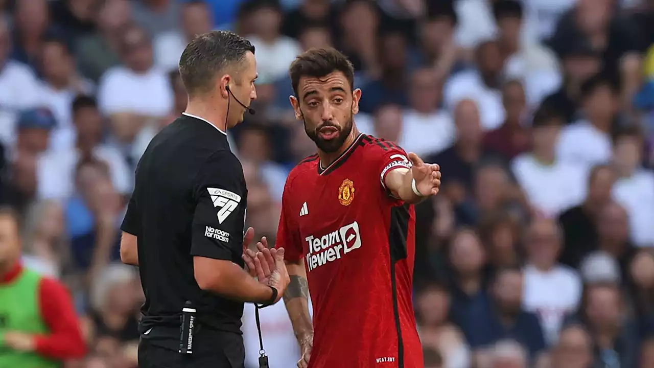 Bruno Fernandes demands apology from officials after Manchester United denied penalty at Tottenham