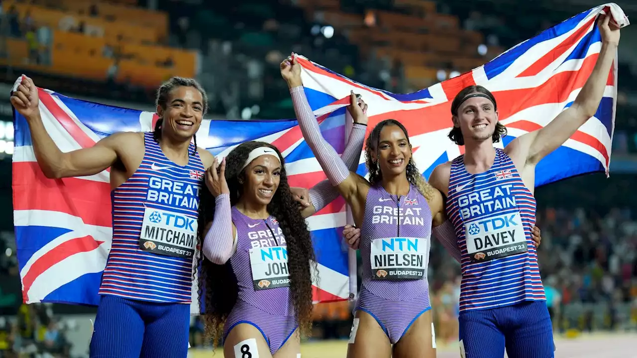 Great Britain win World Athletics Championships silver in mixed 4x400m relay after Netherlands drop baton