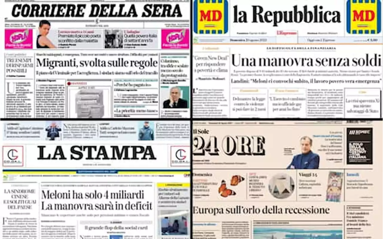 Le prime pagine dei quotidiani di oggi 20 agosto: la rassegna stampa