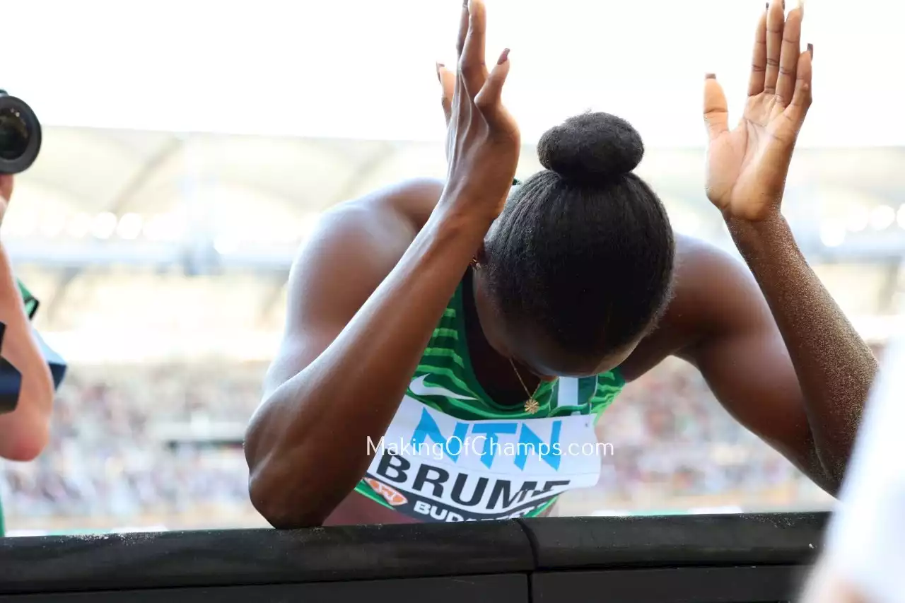 Budapest 2023: Brume misses out on medal as Chukwuma advances to 100m semi-final