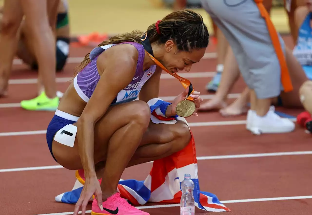 GB's Johnson-Thompson cries tears of joy on track after winning dramatic world heptathlon title