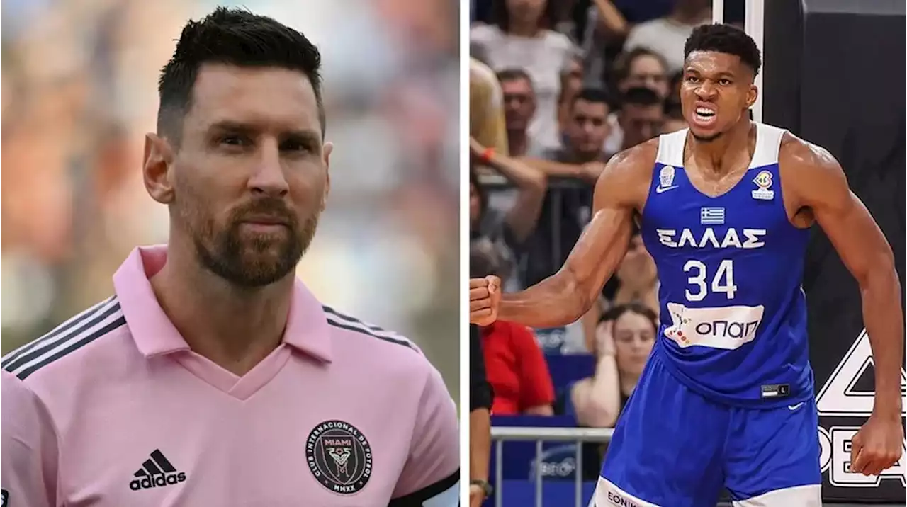 El basquetbolista Giannis Antetokounmpo imitó a CR7 y el público de Inter Miami defendió a Lionel Messi