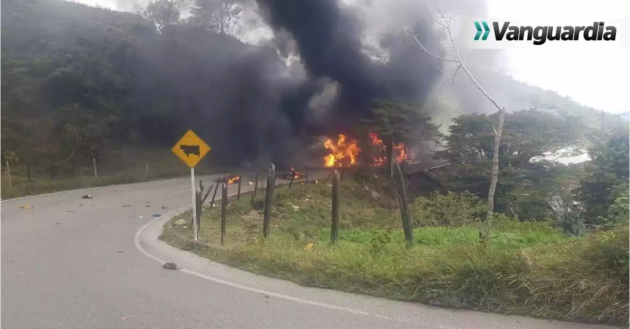 Impresionante: Video registró explosión de camión que transportaba gas en la vía Guatapé