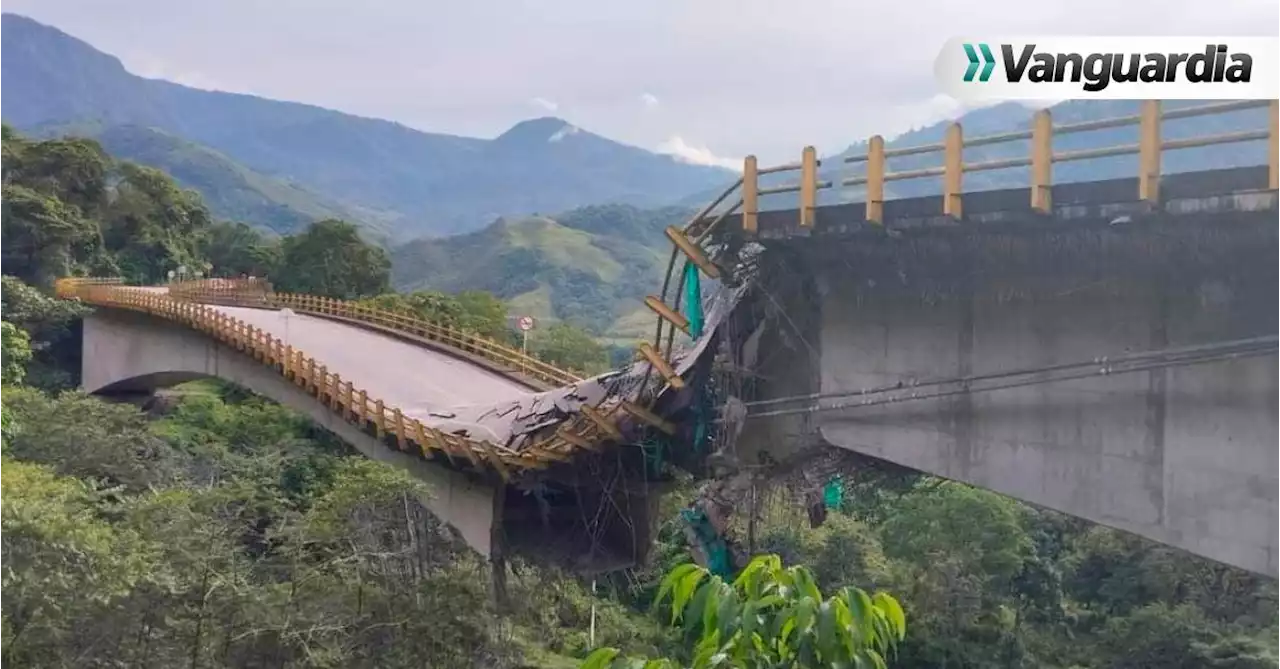 Urgente: Colapsó el puente Los Grillos, de la vía alterna al Llano, que costó 17.268 millones de pesos