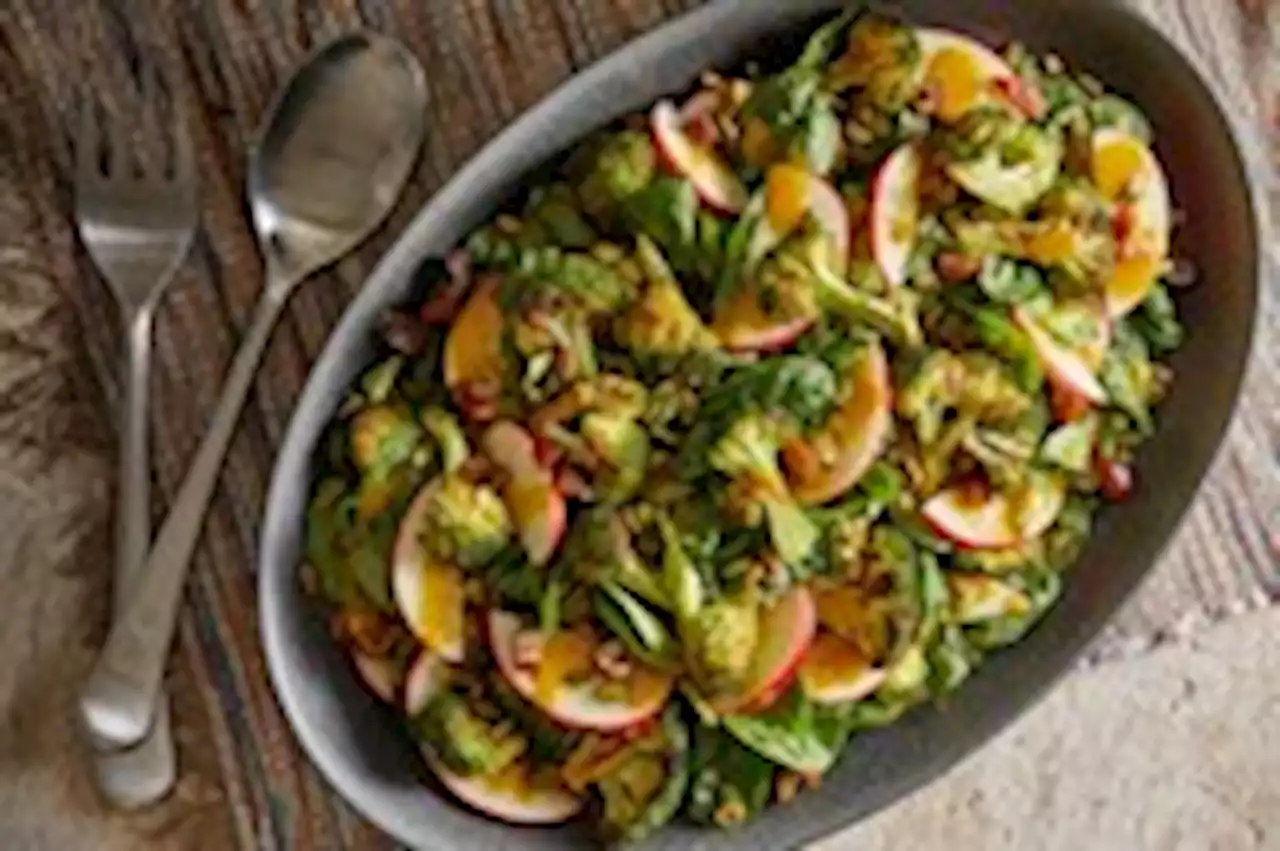 A broccoli salad with curry vinaigrette and apple has us craving fall