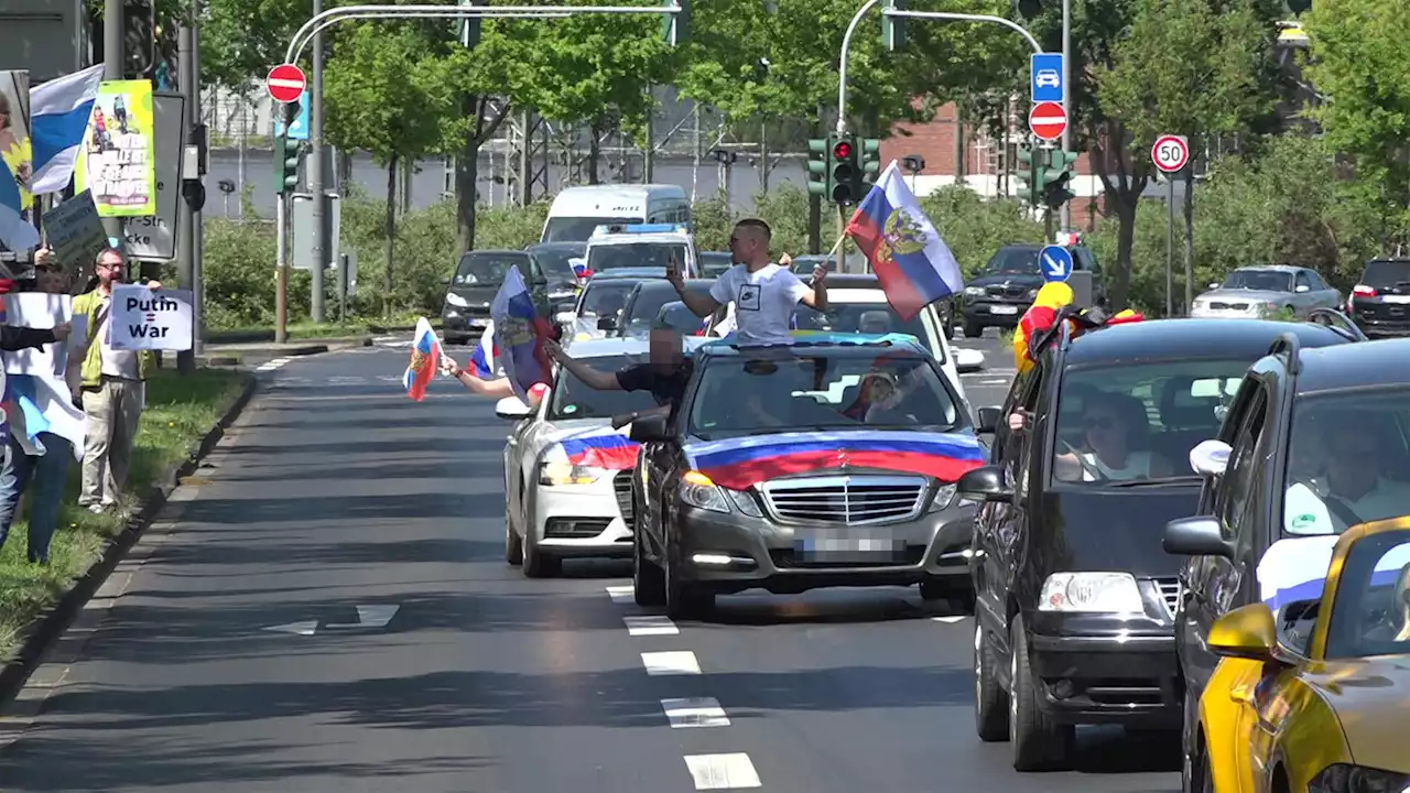 Polizei besorgt: Pro-russischer Autokorso und Ukraine-Fest in Köln