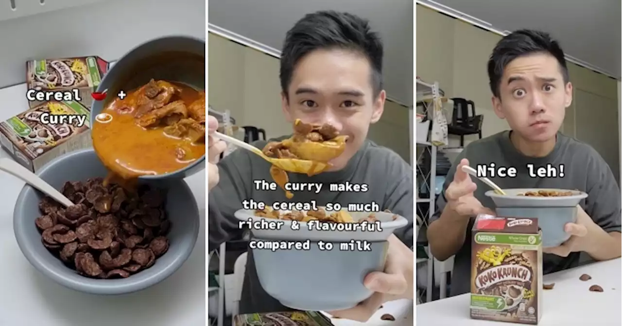 “Shiok way to start the day!” – S’porean Man Eats Koko Krunch With Chicken Curry & Loves It