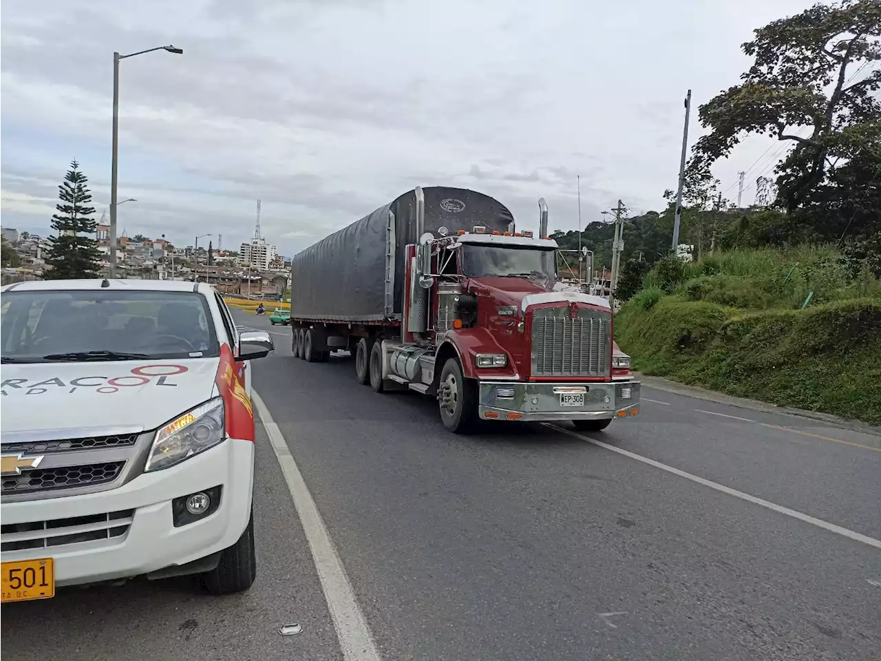 Descuelgue, modalidad de robo de mercancía en la vía La Línea en el Quindío