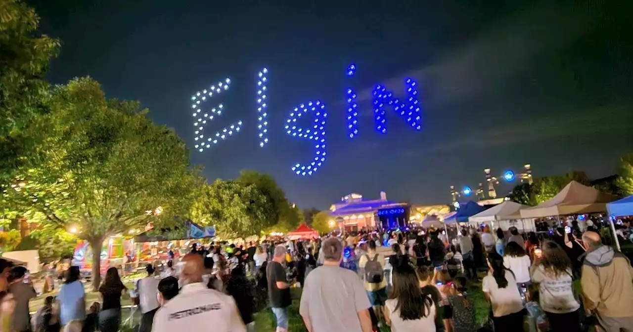 Drone show proves a big draw for Elgin's End of Summer Bash