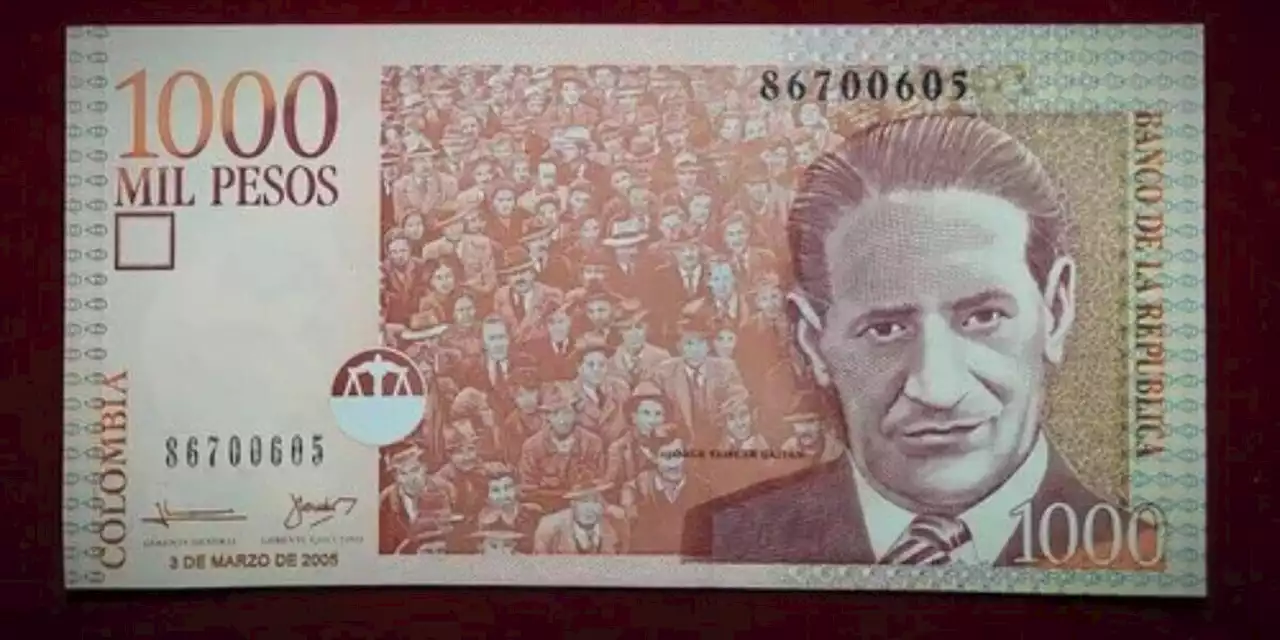 Billete de $1.000 de Jorge Eliecer Gaitán de colección que estaría costando buena suma de dinero