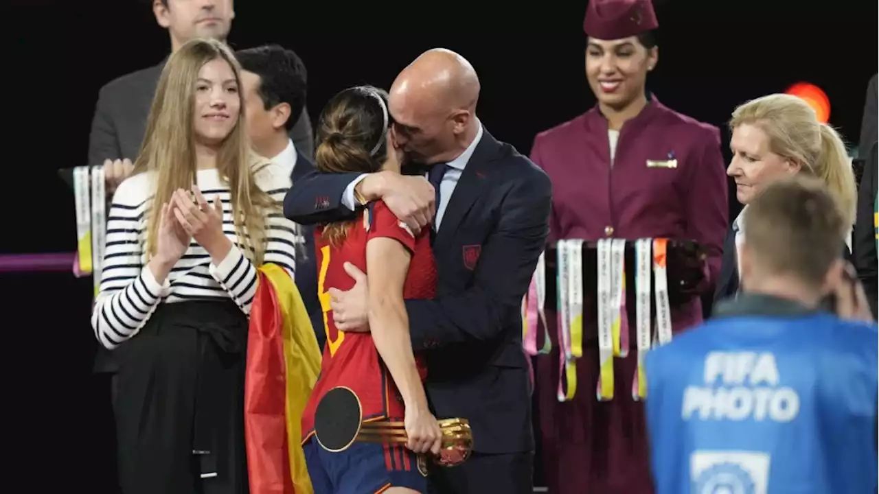 Spanish soccer leader's behaviour at Women's World Cup final provokes angry reaction