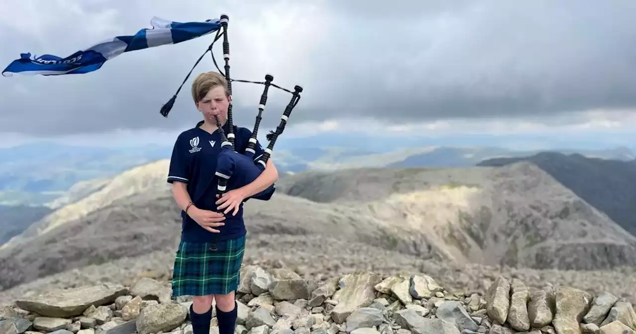 Perthshire piper (12) aimed high to help Ukraine charity