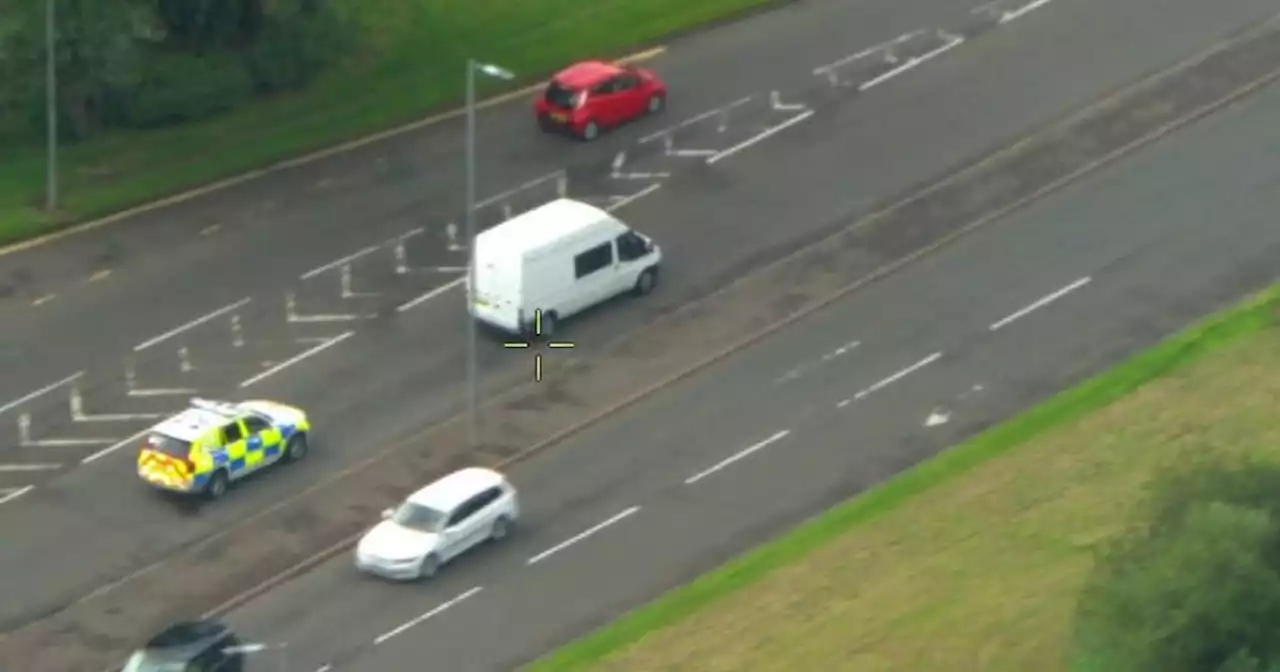 Police 'chase' captured by force helicopter in Lanarkshire town