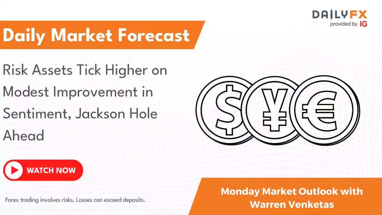 Risk Assets Tick Higher on Modest Improvement in Sentiment, Jackson Hole Ahead