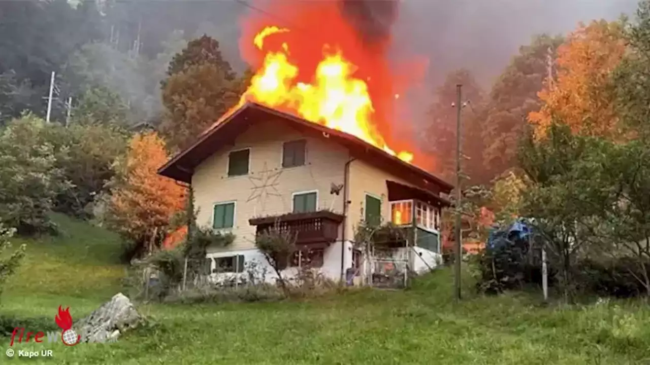 Schweiz: Ausgedehnter Wohnhausbrand in Gurtnellen → eine Person vermisst