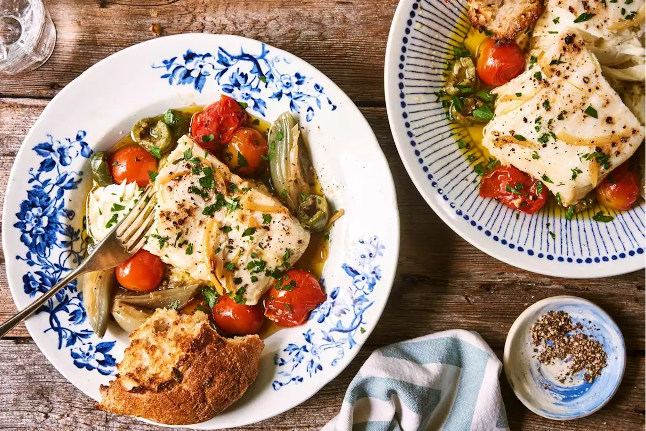 Confit Halibut With Tomatoes & Preserved Lemon Recipe on Food52