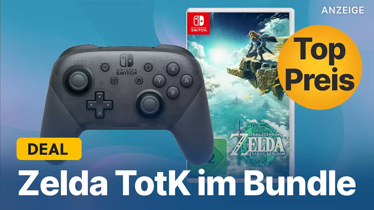 Tolles Bundle für Switch: Zelda Tears of the Kingdom mit Nintendo Switch Pro Controller im Angebot