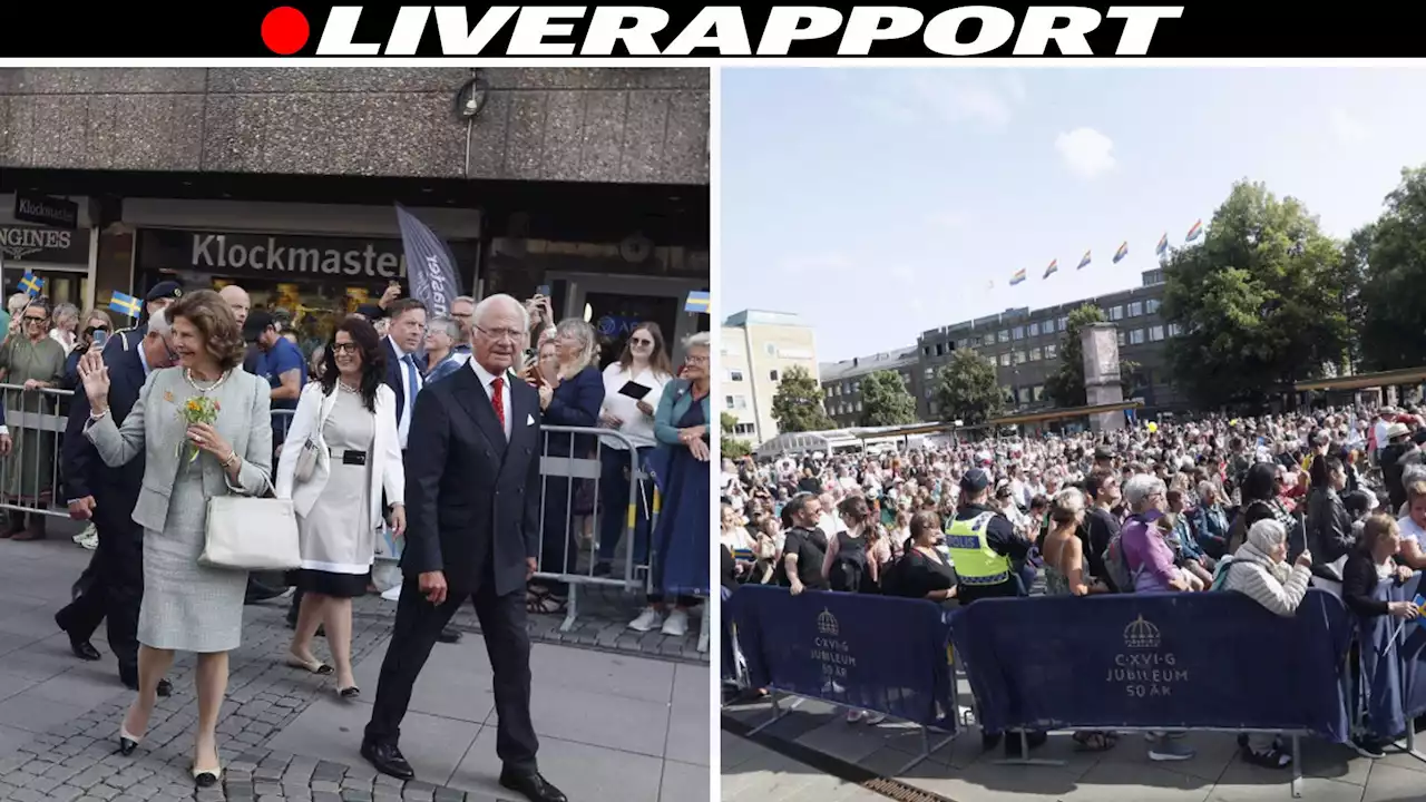 Kungen håller tal till Gävleborna på Stortorget