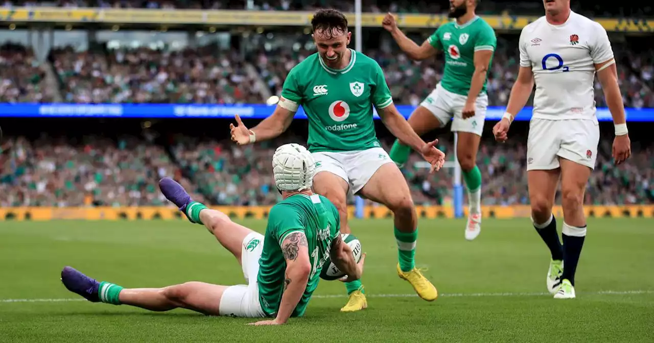 Ireland’s back three provide both inspiration and perspiration in victory over England