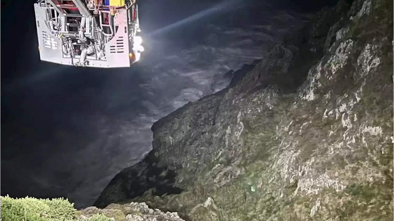 Woman escapes with minor injuries after Mini plunges off Isle of Man cliff