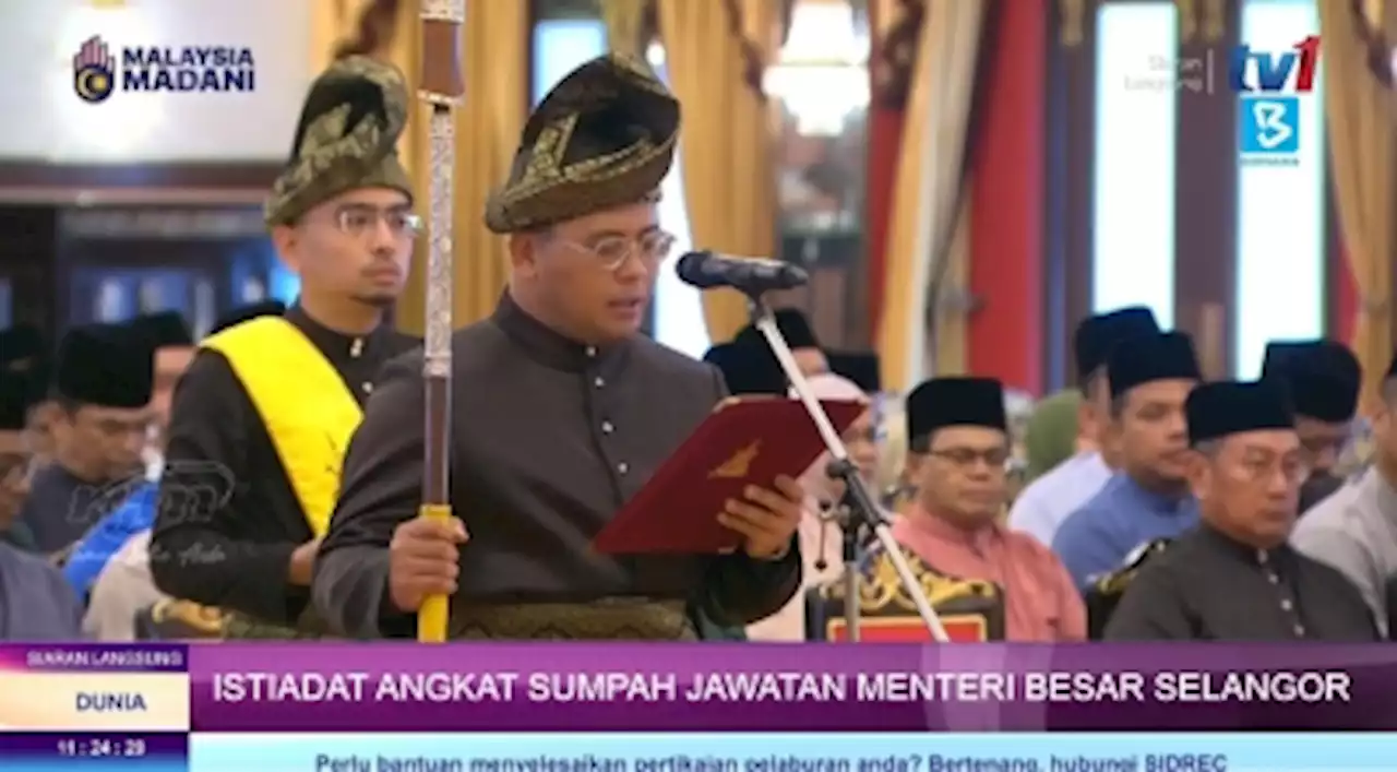 Amirudin Shari sworn in as Selangor MB for second term