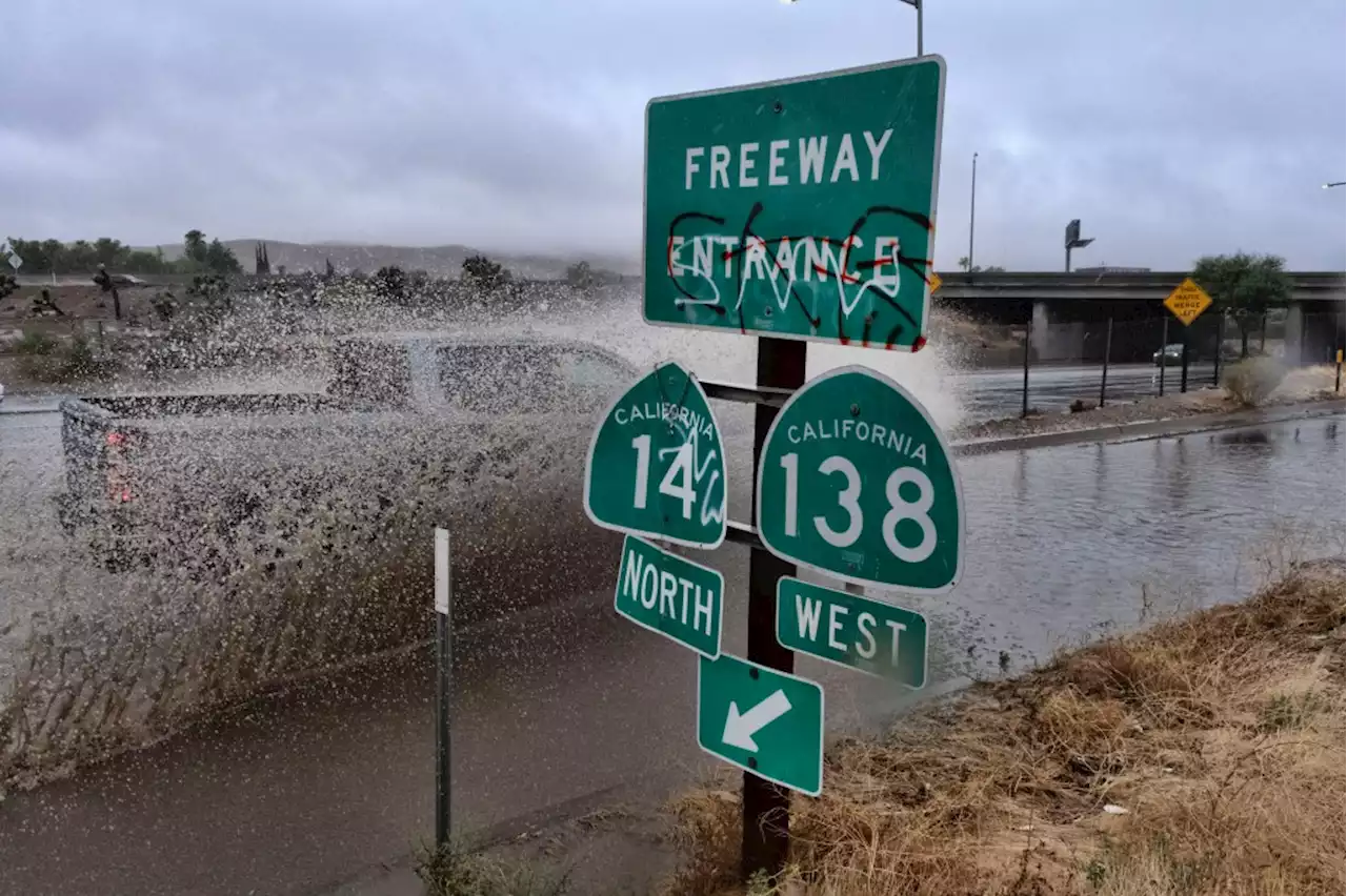 Rains from Tropical Storm Hilary swamp roads, trap cars and flood buildings in California and Mexico