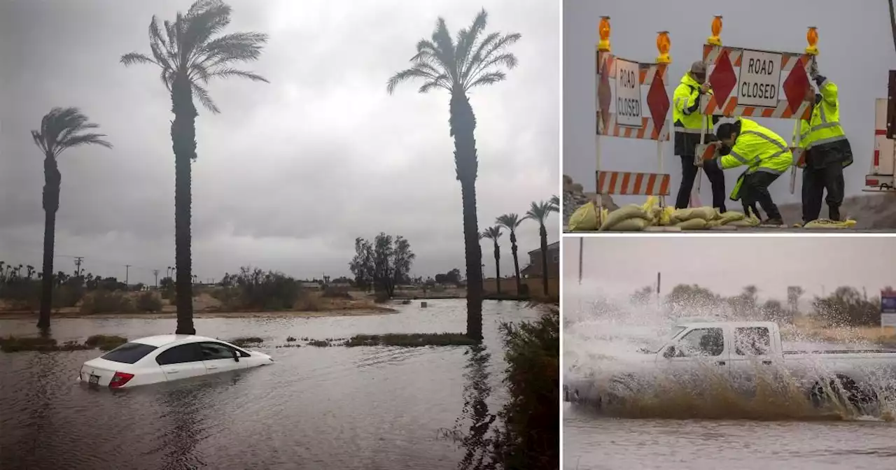 California hit by cyclone and powerful quake as Death Valley faces rare deluge